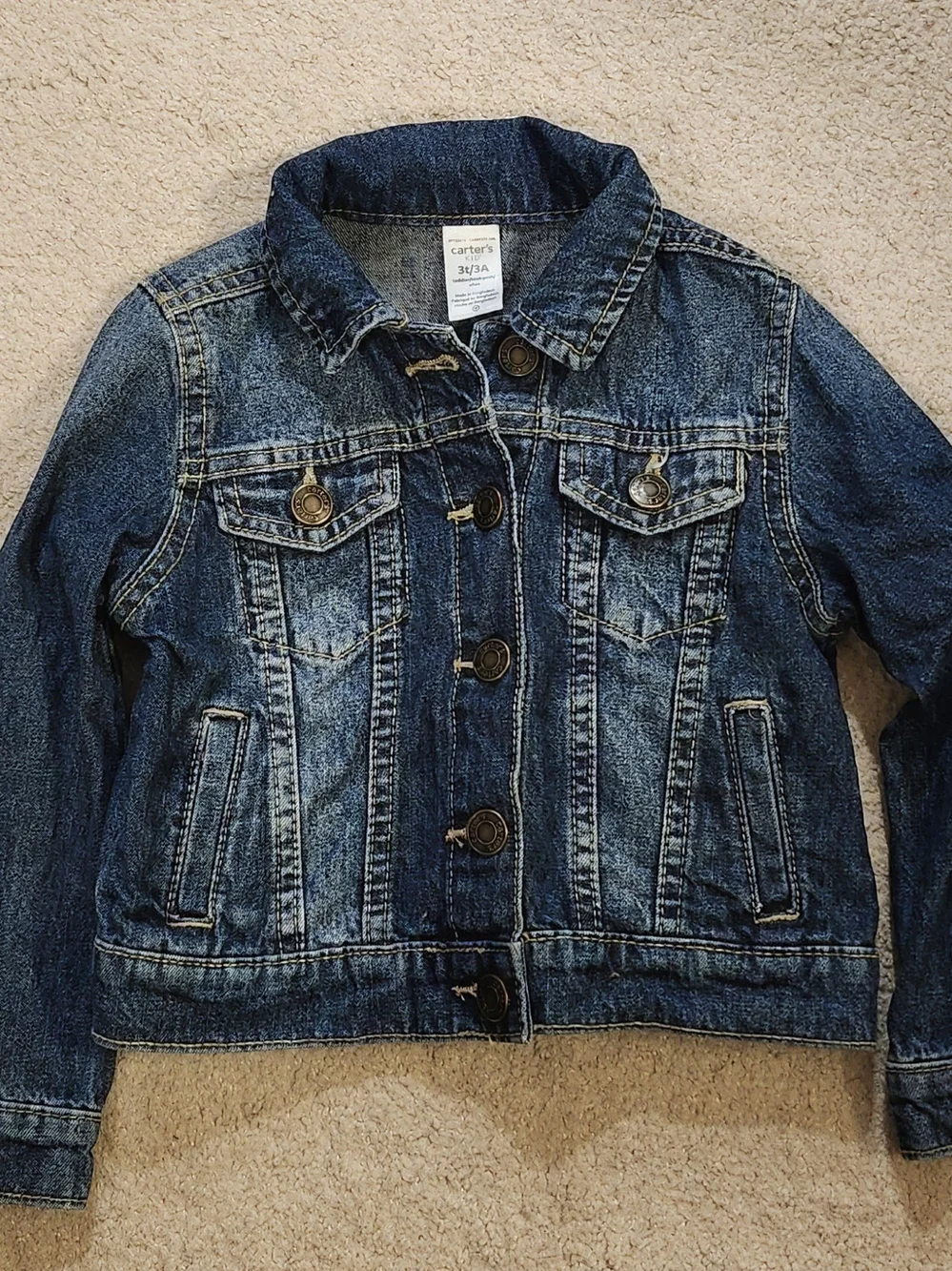 Carter's Kids Blue Denim Button-Up Jacket